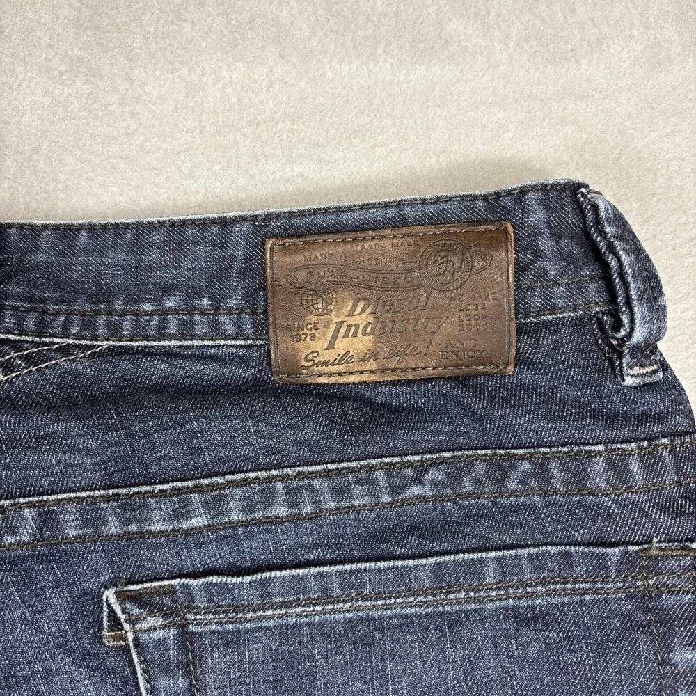 Diesel Industry Thavar Jeans Mens 30x34 Slim Skinny Distressed Blue Denim‎